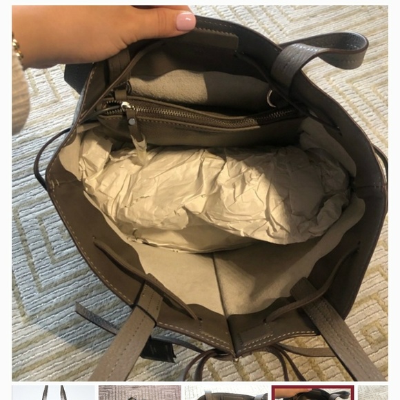 Banana republic gray snake skin leather bag - Picture 3 of 4